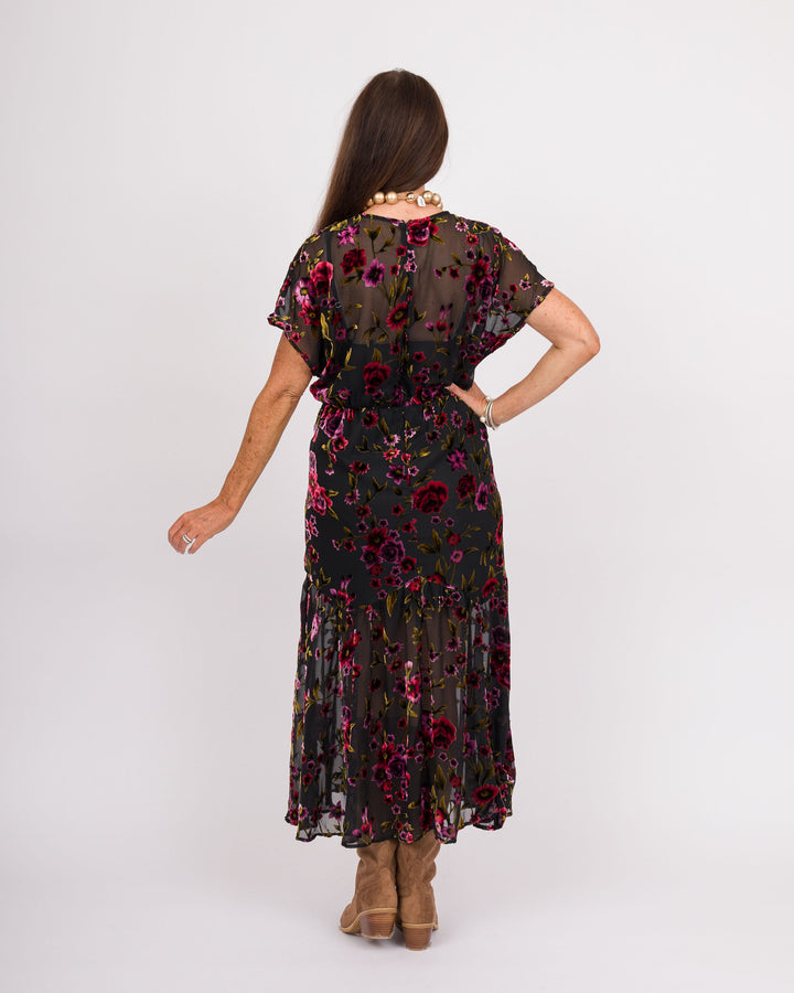 Midnight Meadows Midi Dress