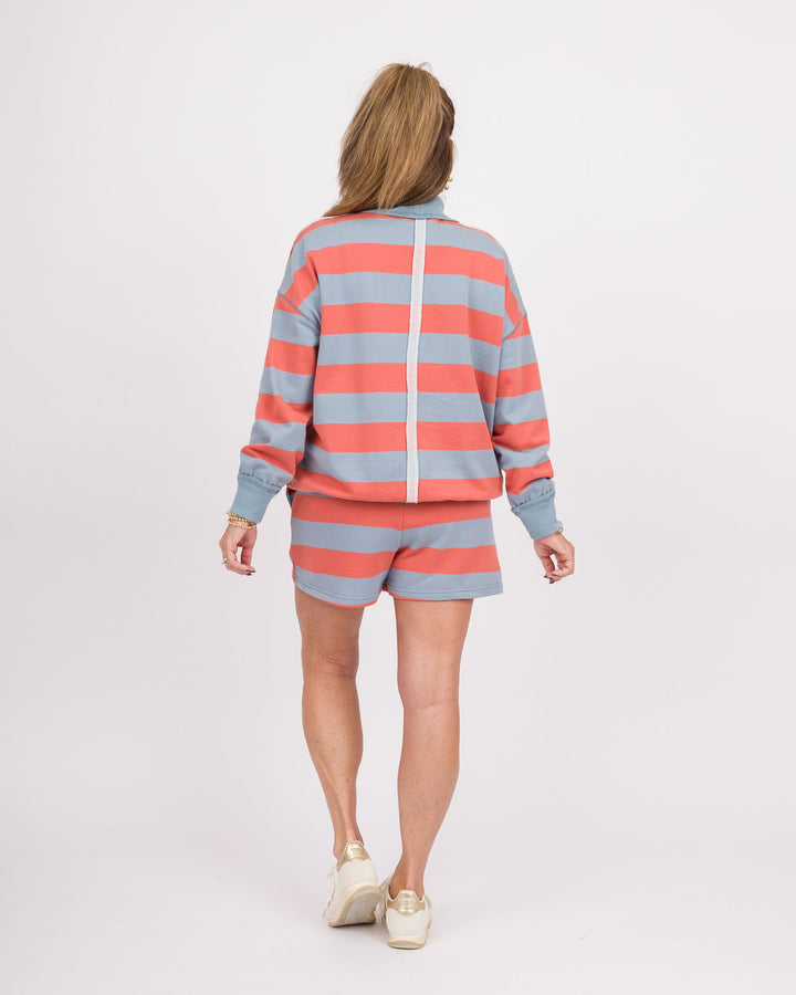Just Vibing Stripe Set - Blue and Red