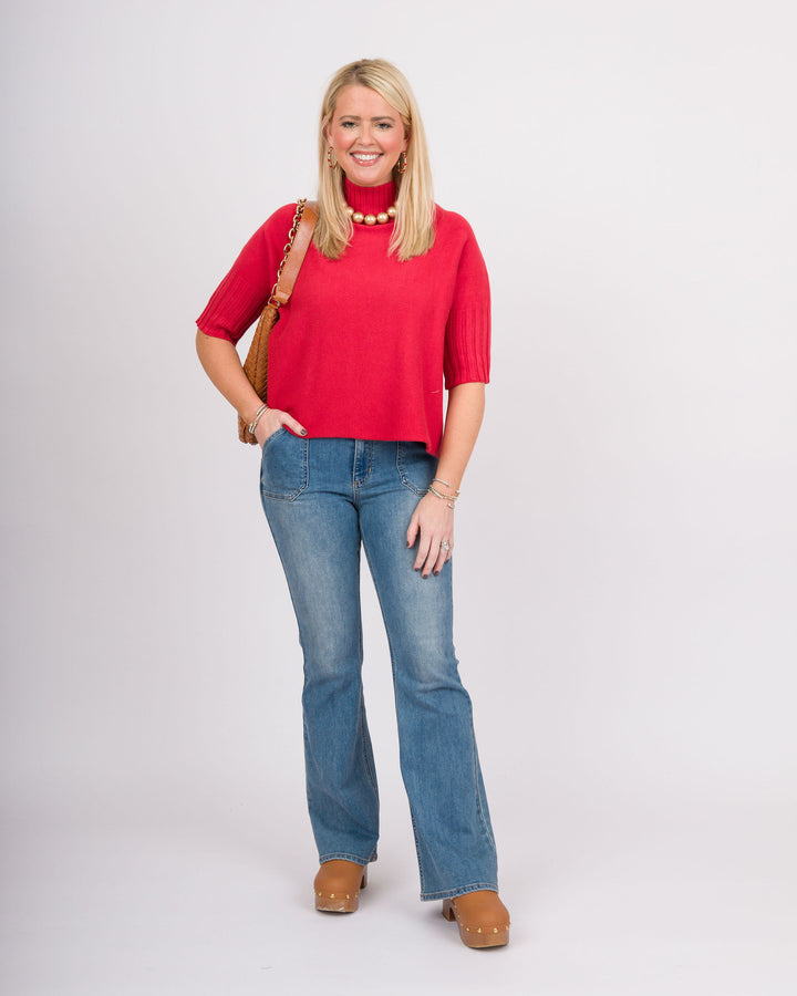 The Maple Turtleneck - Red