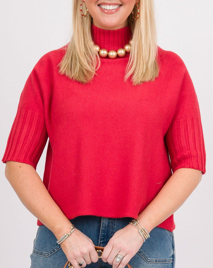 The Maple Turtleneck - Red
