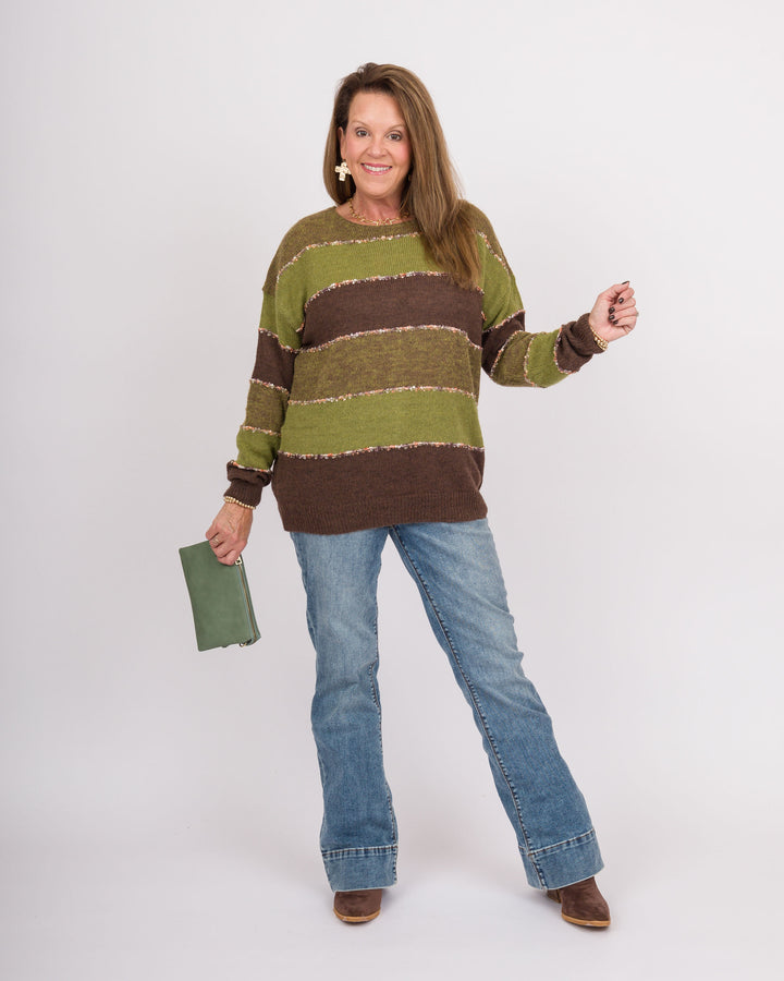 Dirty Matcha Striped Sweater