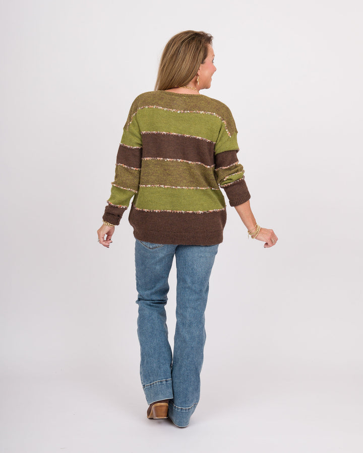 Dirty Matcha Striped Sweater