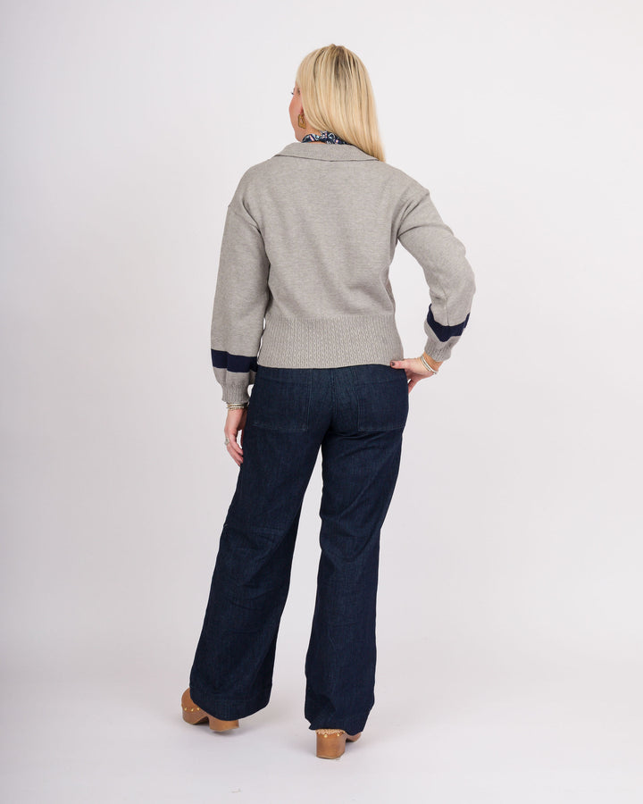 Grey Puff Sleeve Sweater