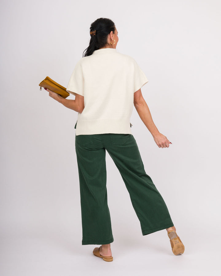 KUT from the Kloth Meg HIgh Rise Wide Leg - Evergreen