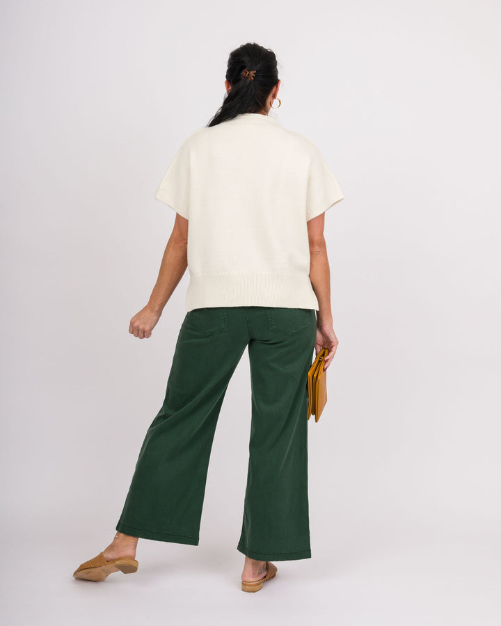 KUT from the Kloth Meg HIgh Rise Wide Leg - Evergreen