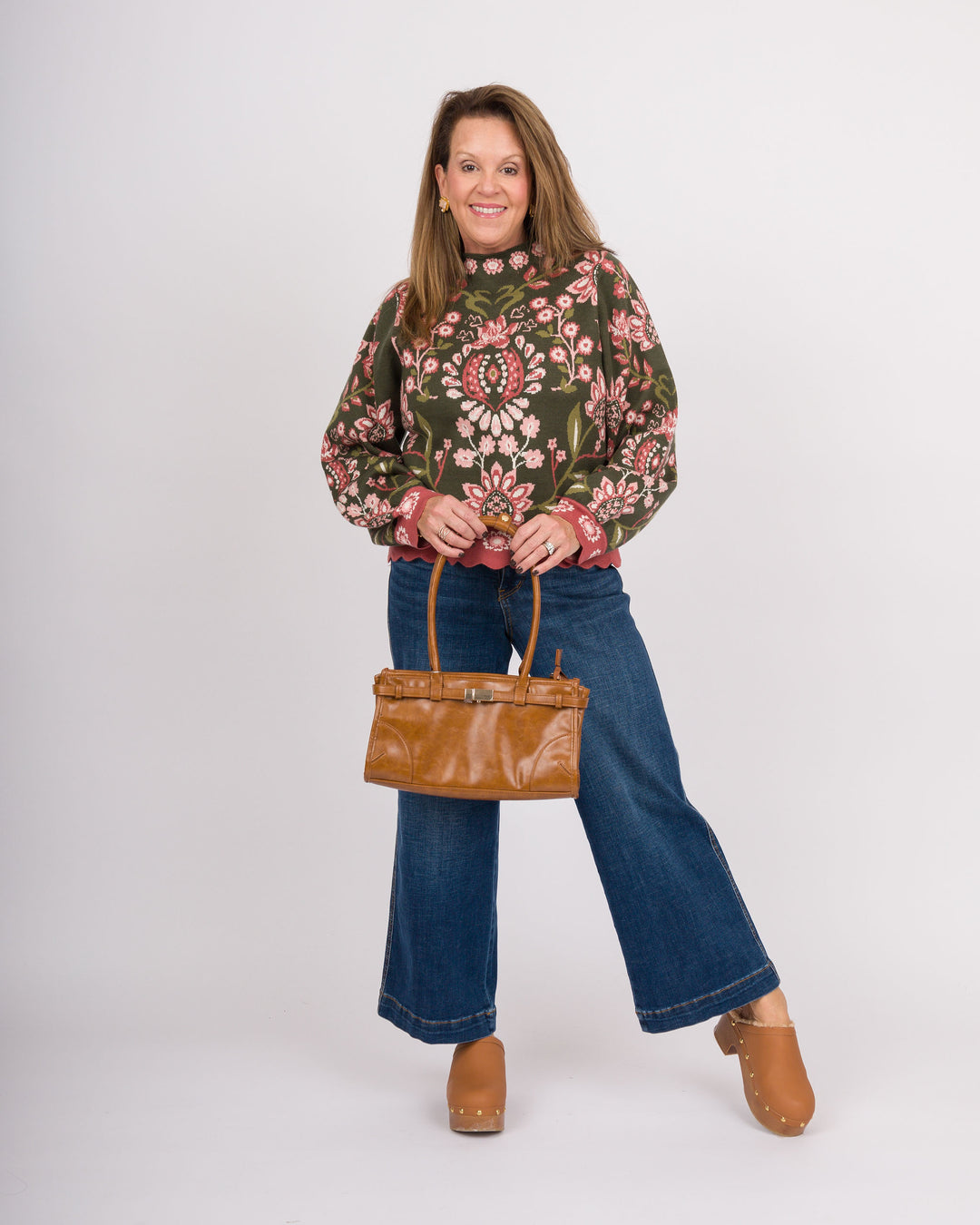 Rosewood Gardens Floral Print Sweater