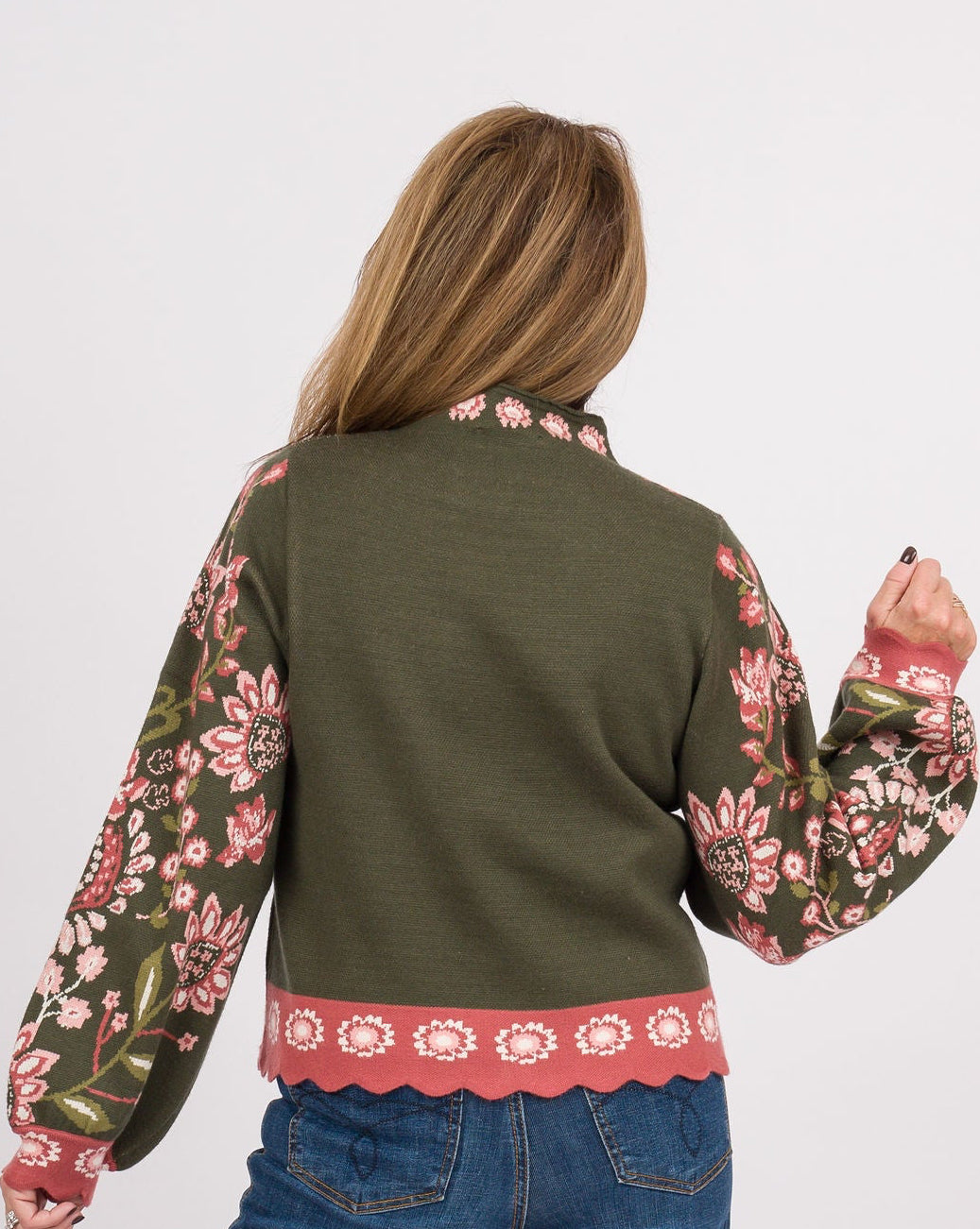 Rosewood Gardens Floral Print Sweater