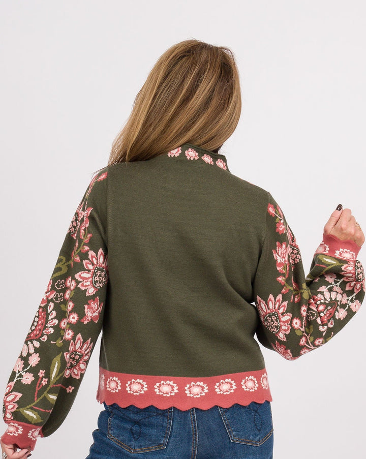 Rosewood Gardens Floral Print Sweater
