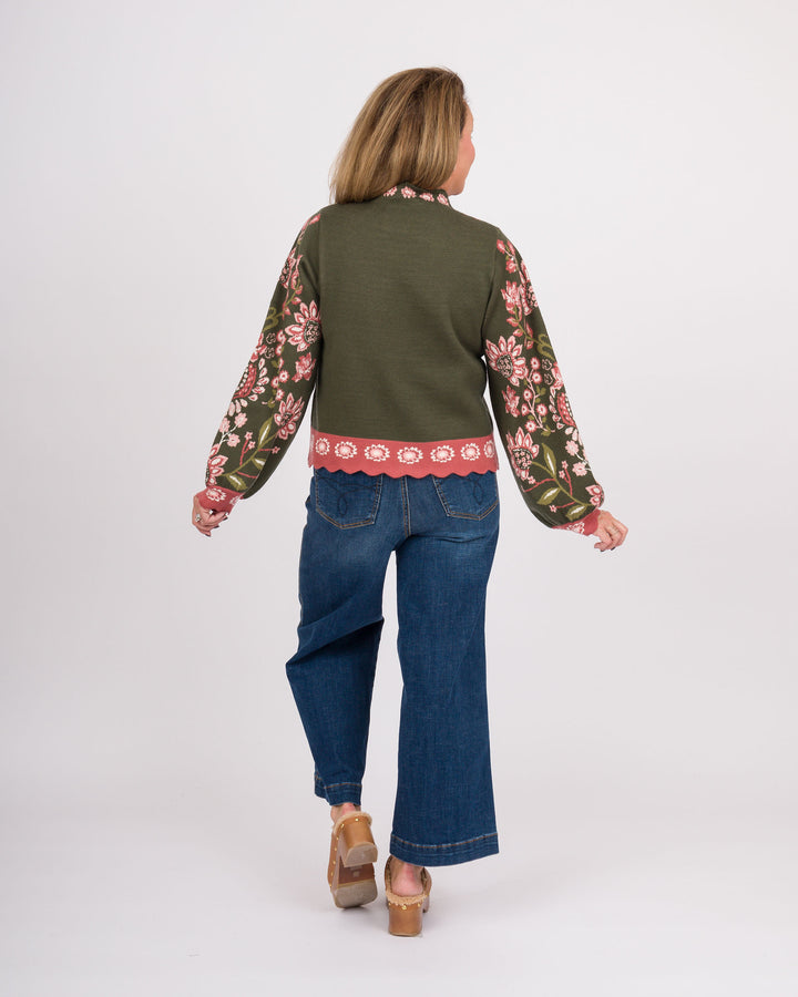 Rosewood Gardens Floral Print Sweater
