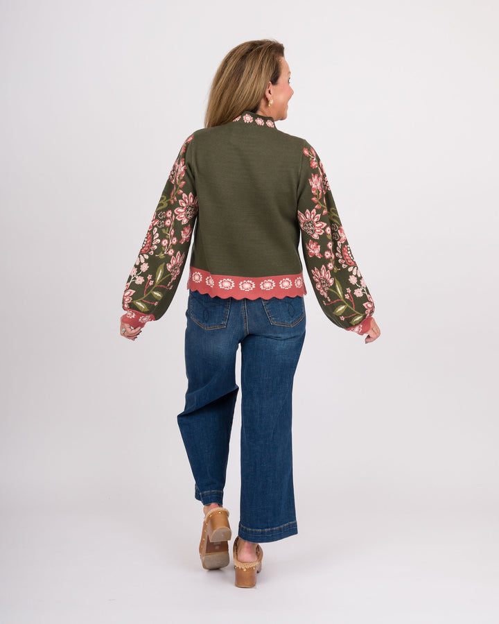 Rosewood Gardens Floral Print Sweater