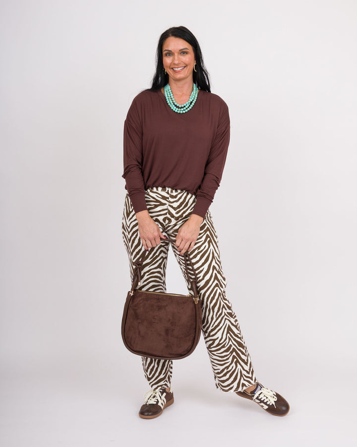 Heart of Pine Zebra Wide Leg Pants