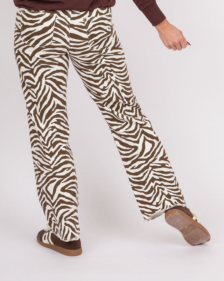 Heart of Pine Zebra Wide Leg Pants