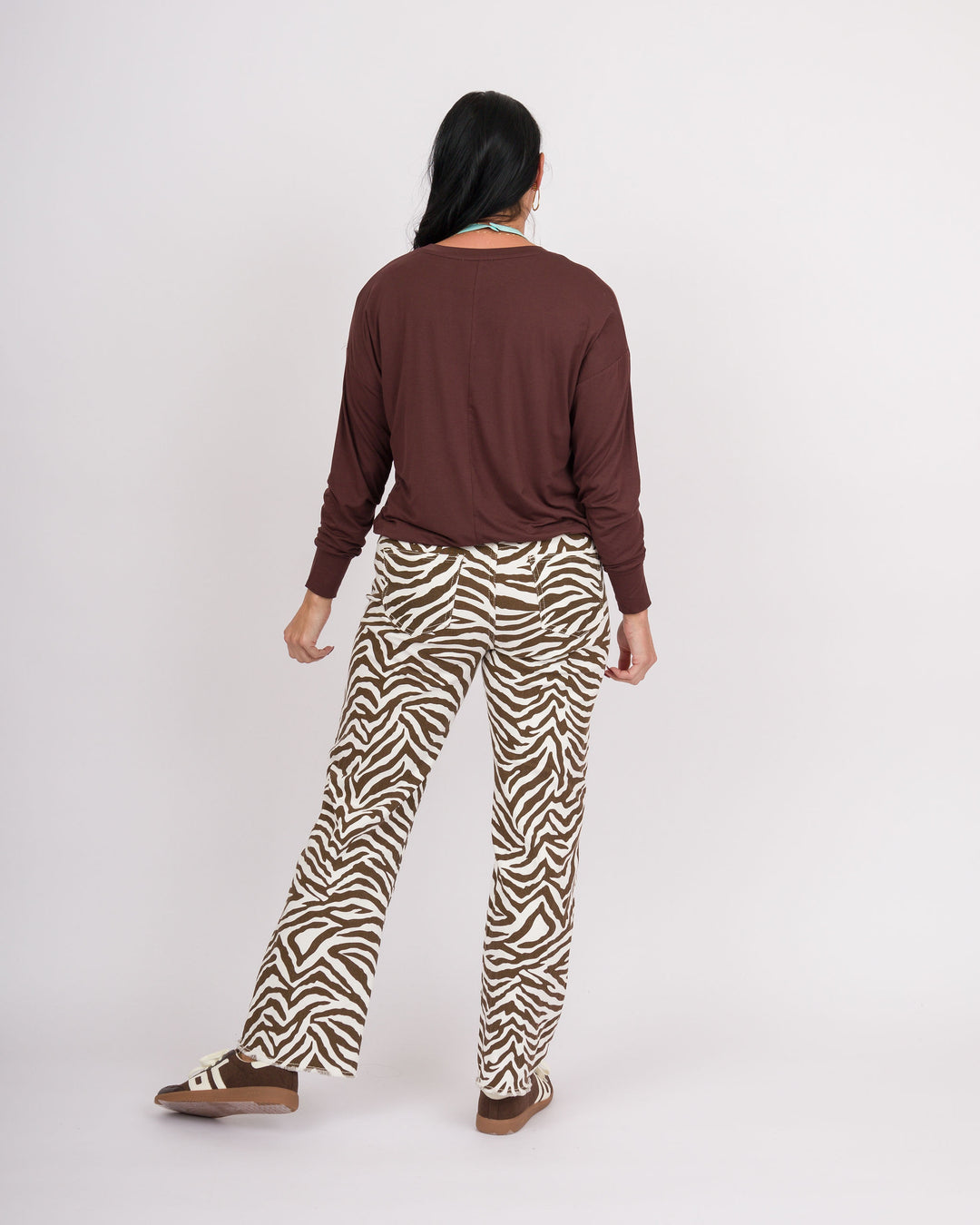 Heart of Pine Zebra Wide Leg Pants