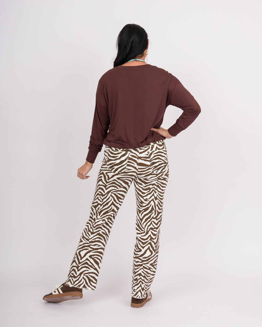 Heart of Pine Zebra Wide Leg Pants