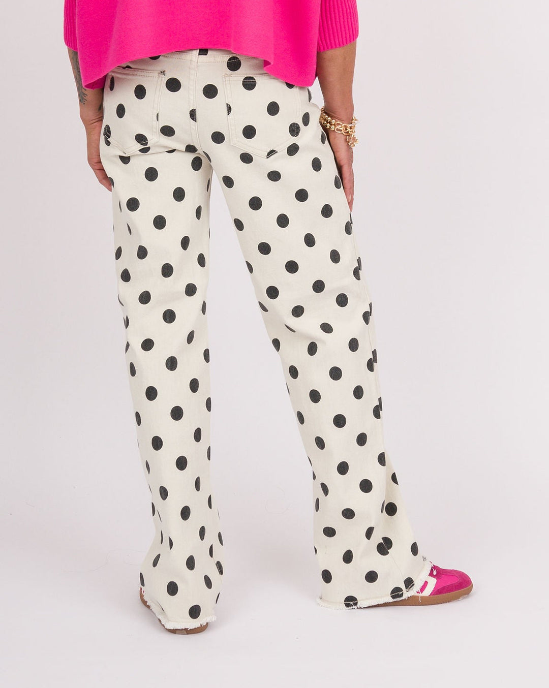 Heart of Pine Cafe Polka Dot Wide Leg Pants