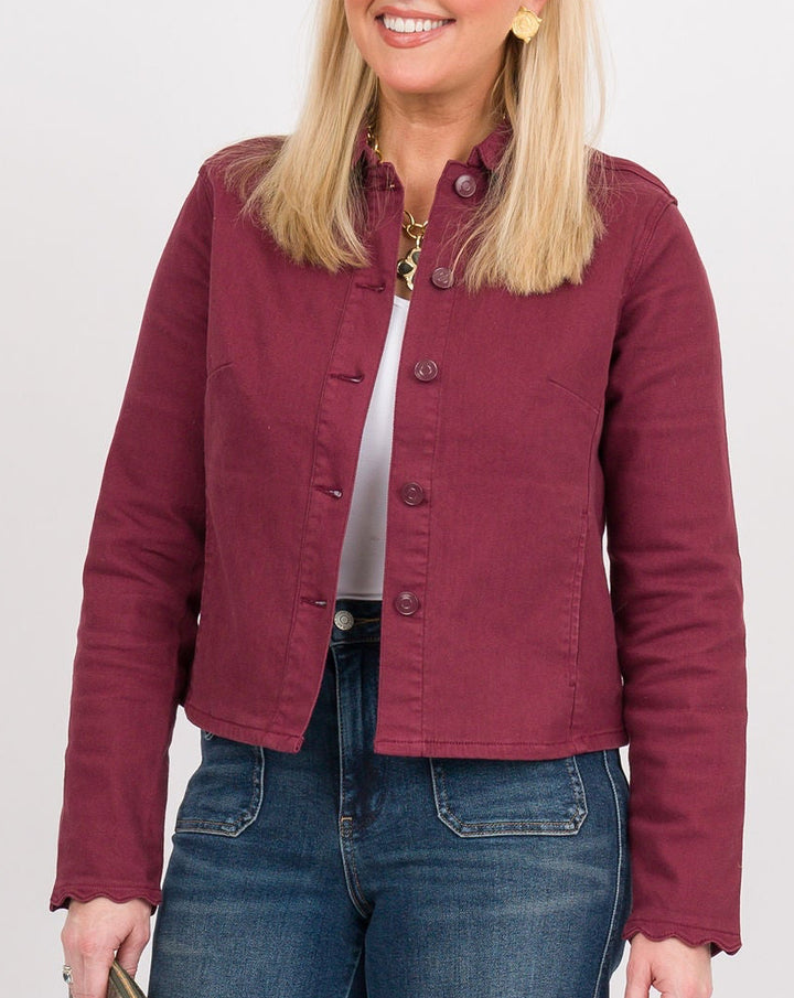 Heart of Pine Marcella Denim Jacket - Malbec