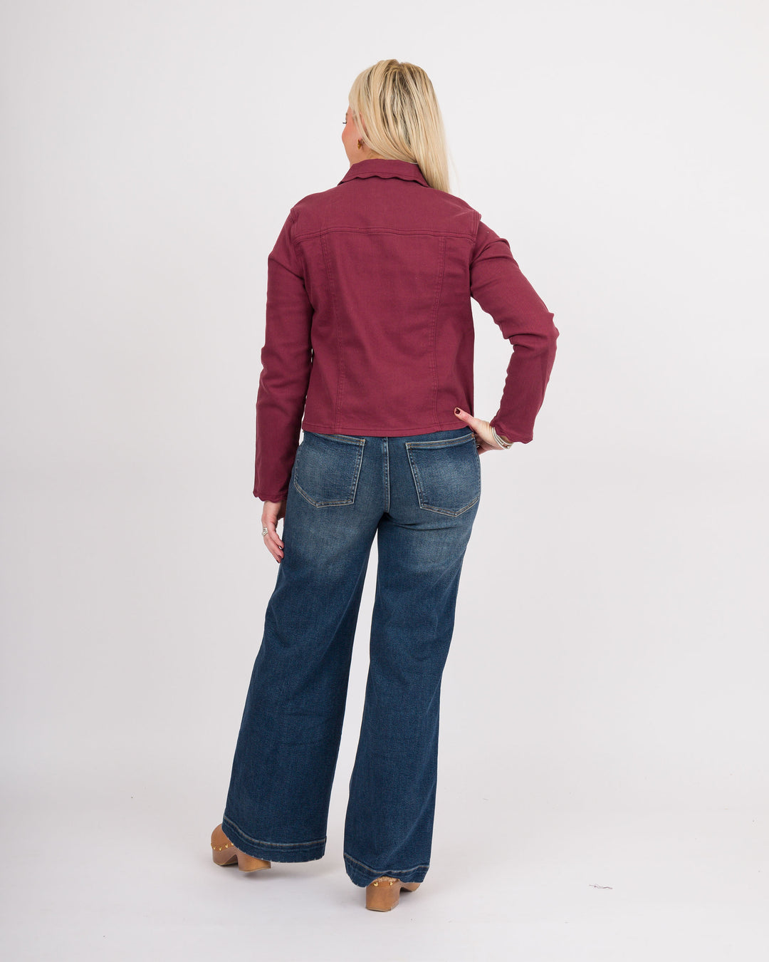 Heart of Pine Marcella Denim Jacket - Malbec