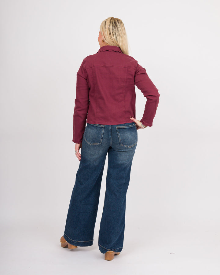 Heart of Pine Marcella Denim Jacket - Malbec