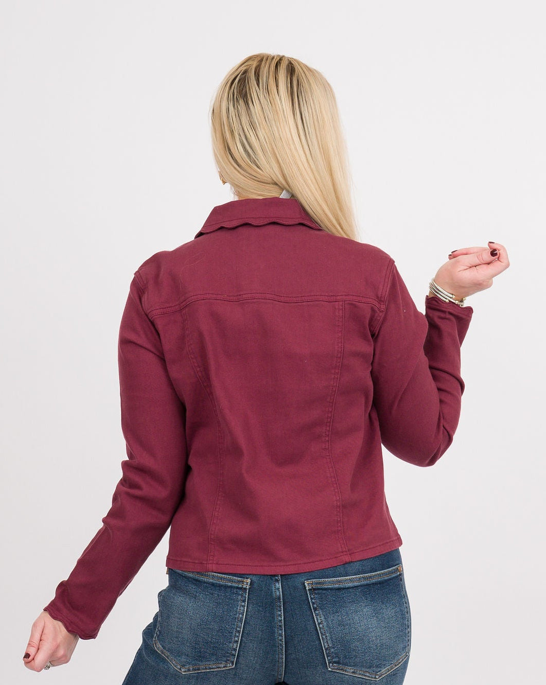 Heart of Pine Marcella Denim Jacket - Malbec