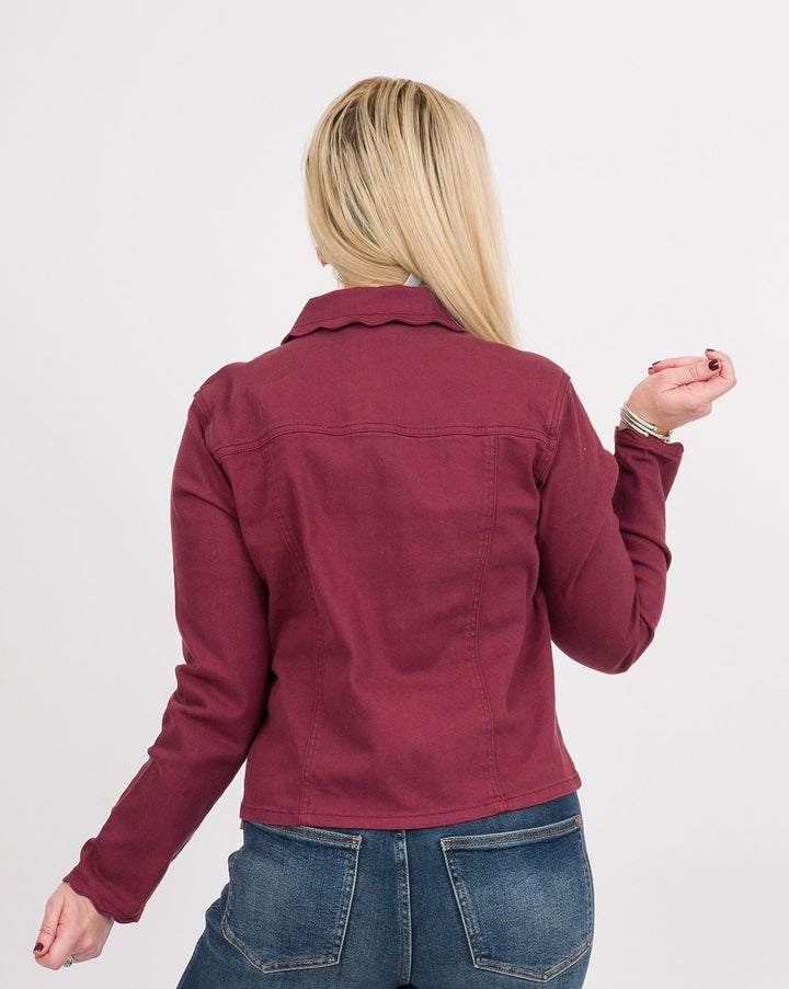Heart of Pine Marcella Denim Jacket - Malbec