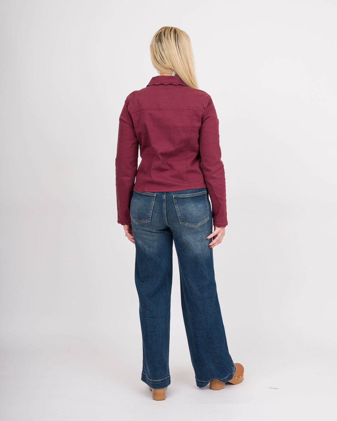 Heart of Pine Marcella Denim Jacket - Malbec