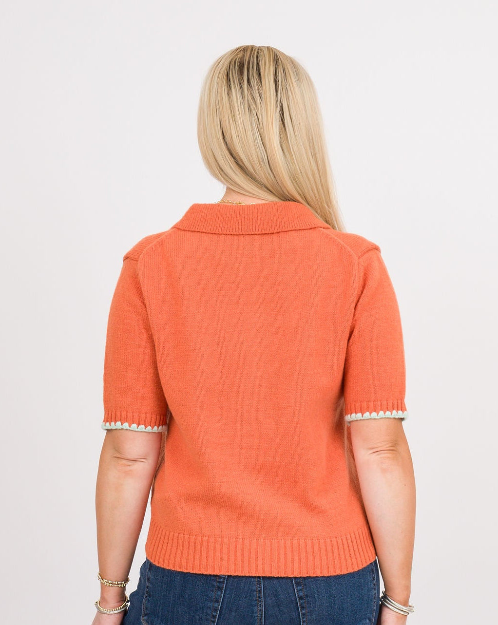 Andrea Button Down Cardigan - Rust