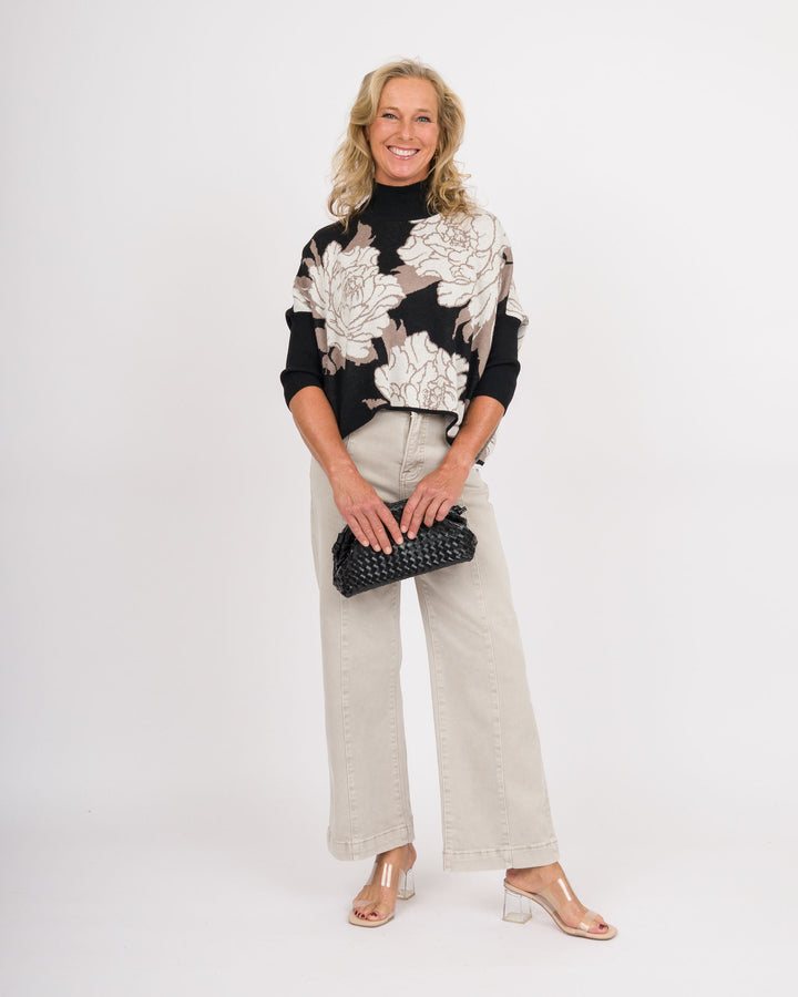 Risen Tummy Control High Rise Crop Wide Pants