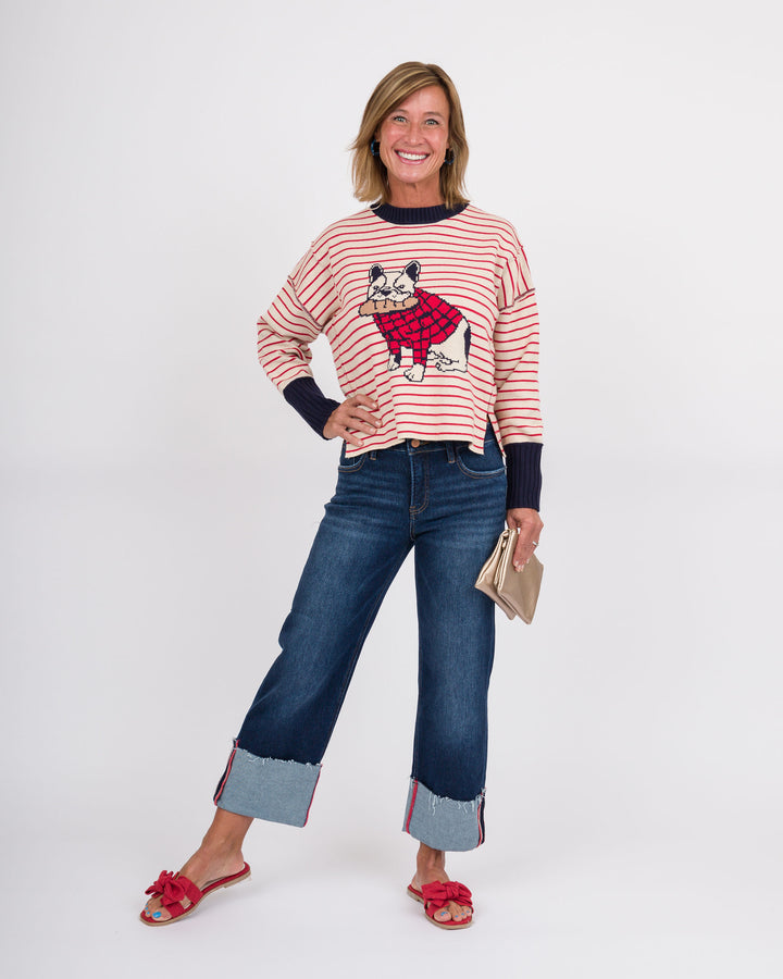 Striped Bulldog Sweater