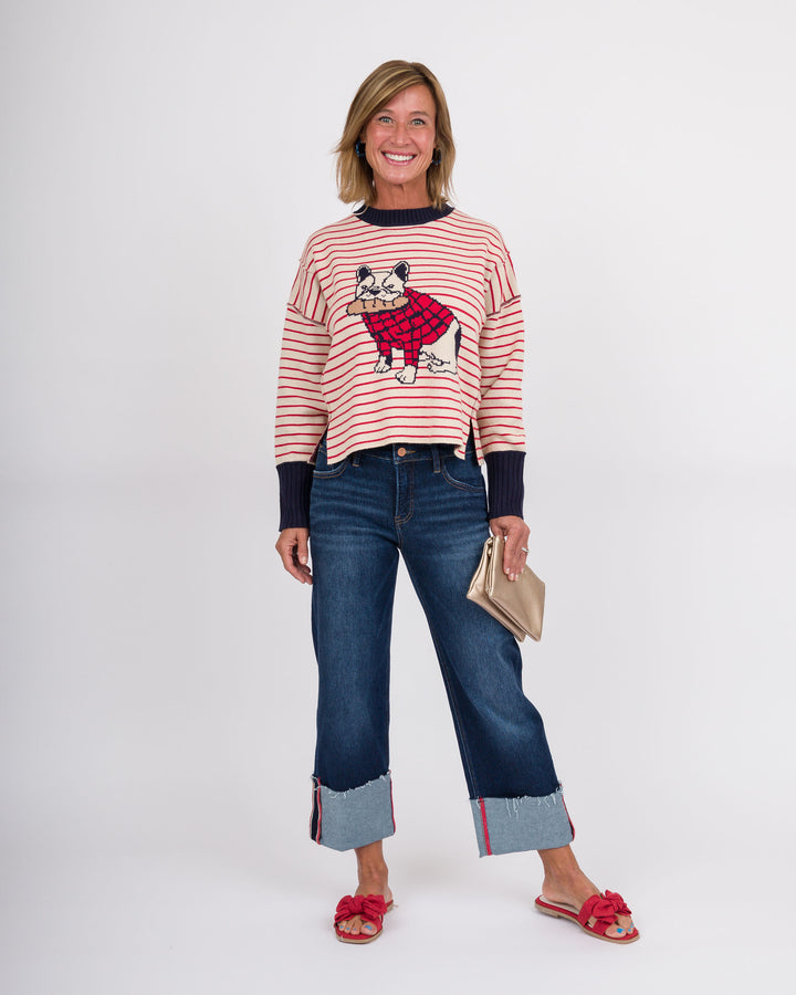 Striped Bulldog Sweater
