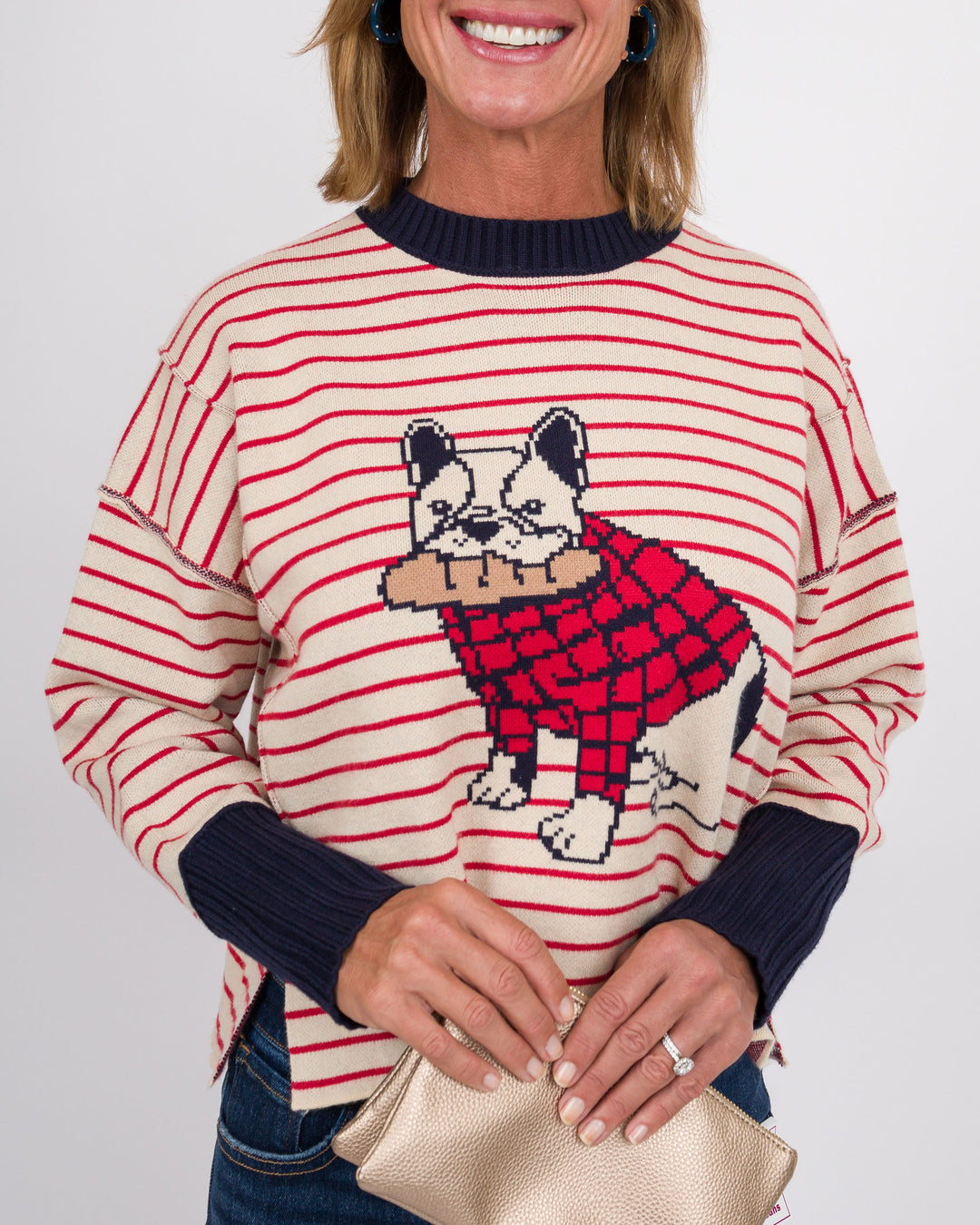 Striped Bulldog Sweater