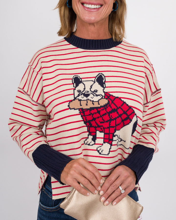 Striped Bulldog Sweater