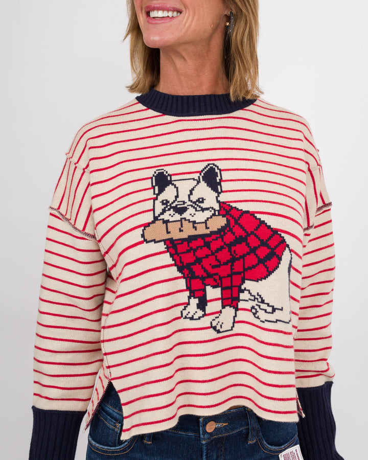 Striped Bulldog Sweater