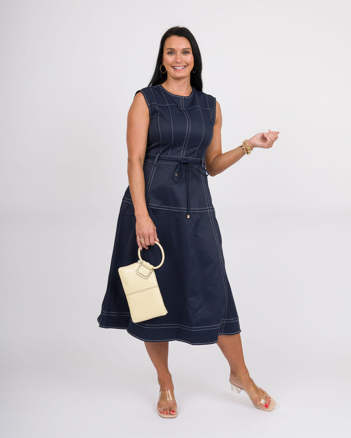 The Camden Navy Midi Dress