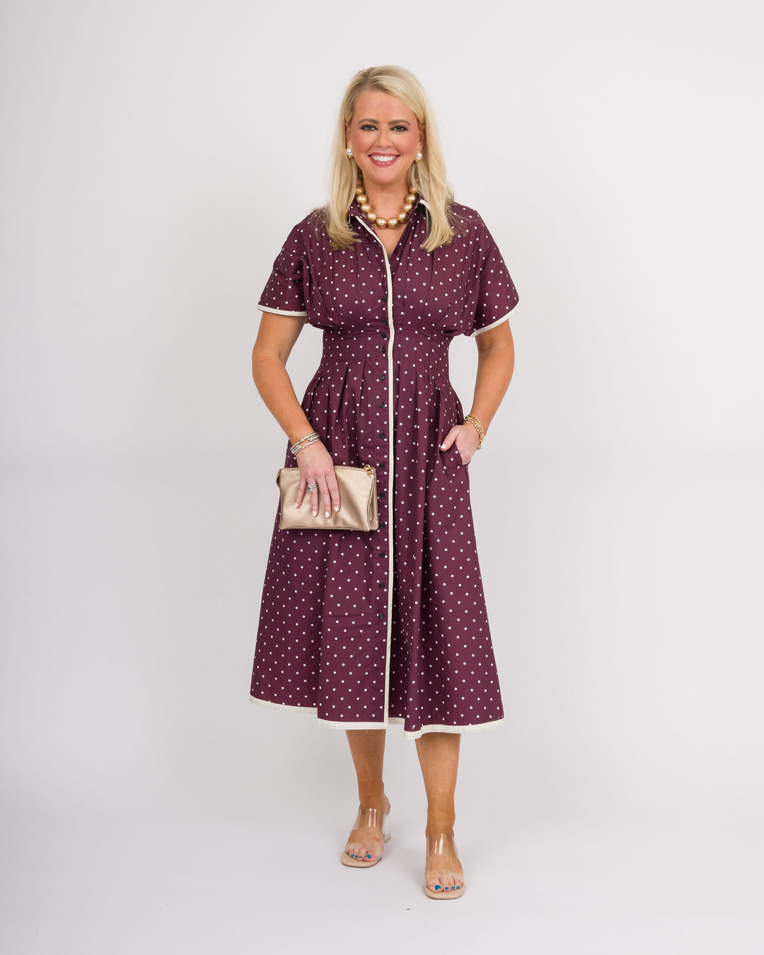 Sugar Plum Polka Dot Dress