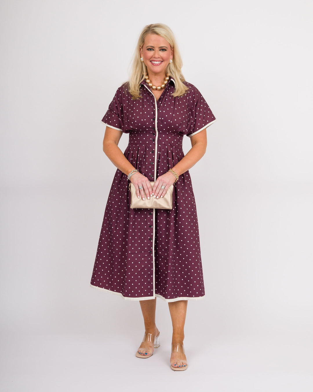 Sugar Plum Polka Dot Dress