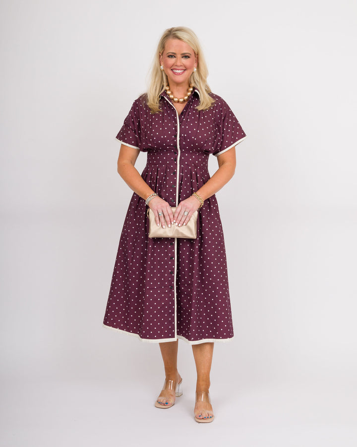 Sugar Plum Polka Dot Dress
