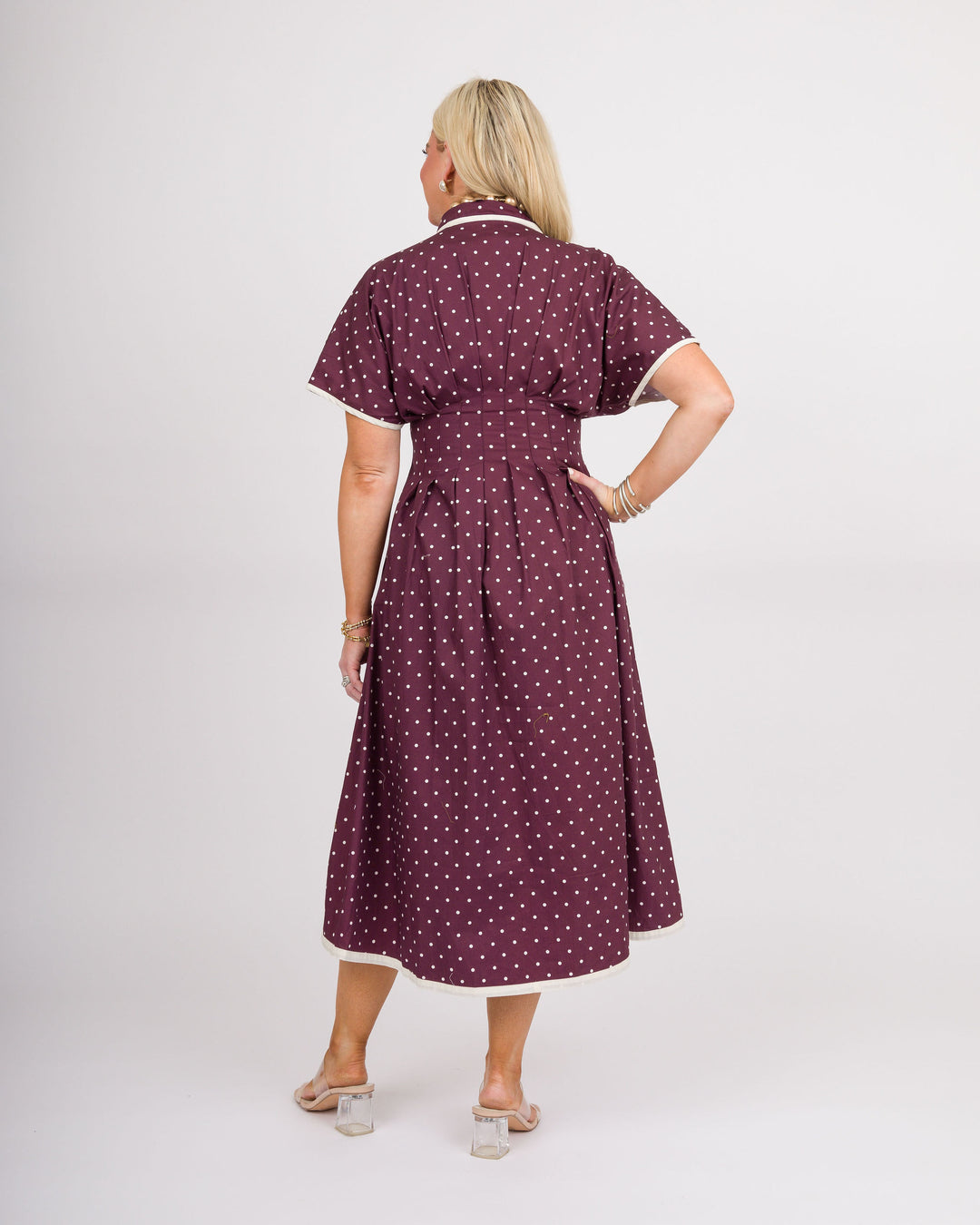 Sugar Plum Polka Dot Dress