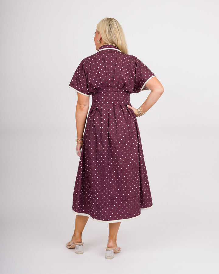 Sugar Plum Polka Dot Dress