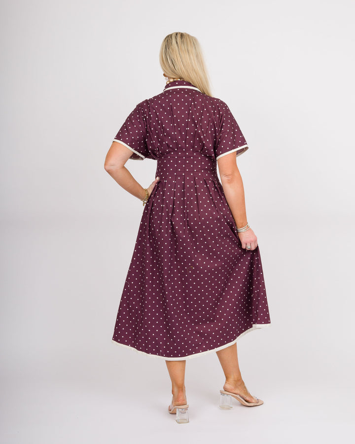 Sugar Plum Polka Dot Dress