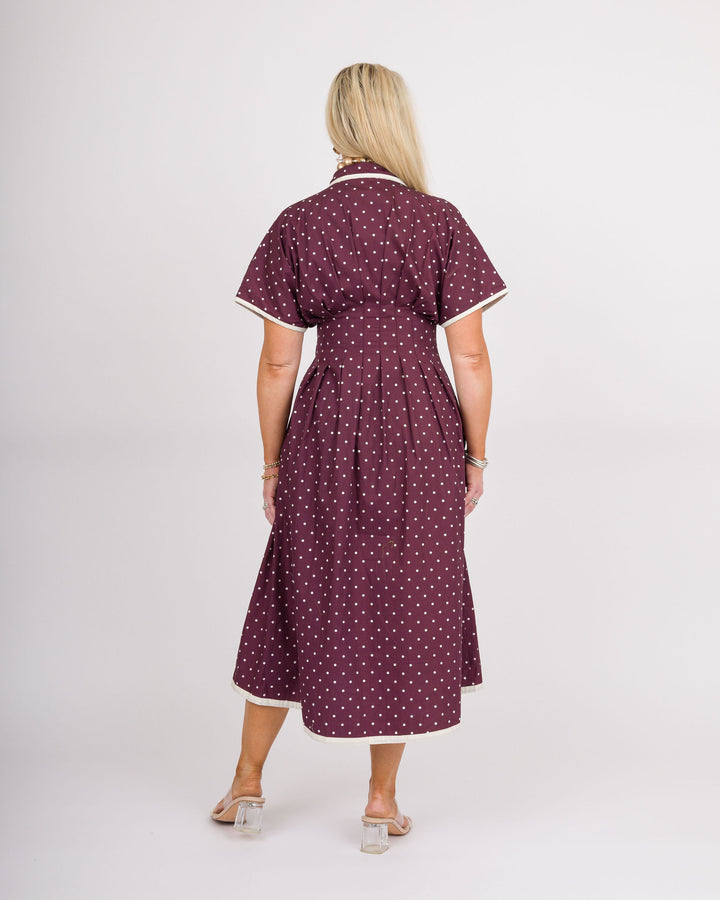 Sugar Plum Polka Dot Dress