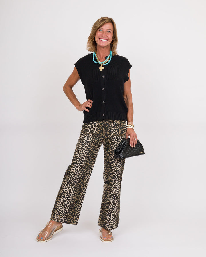 Sutton Sleeveless Sweater - Black