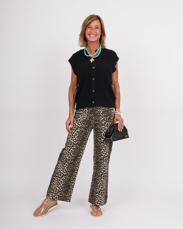 Sutton Sleeveless Sweater - Black