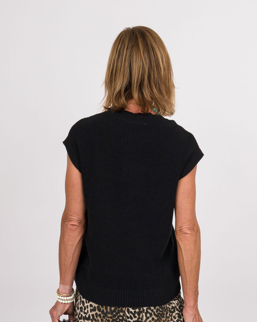 Sutton Sleeveless Sweater - Black