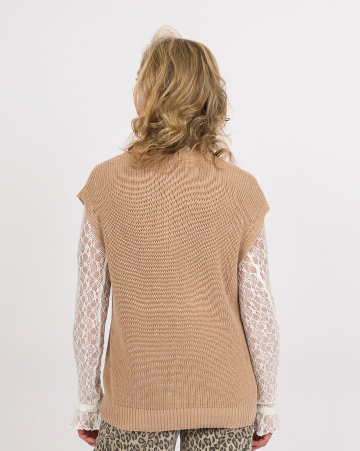 Sutton Sleeveless Sweater - Beige