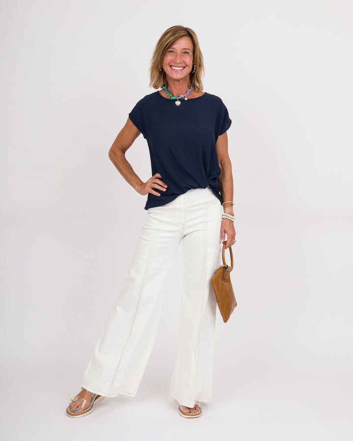 Knot Your Basic Navy Top