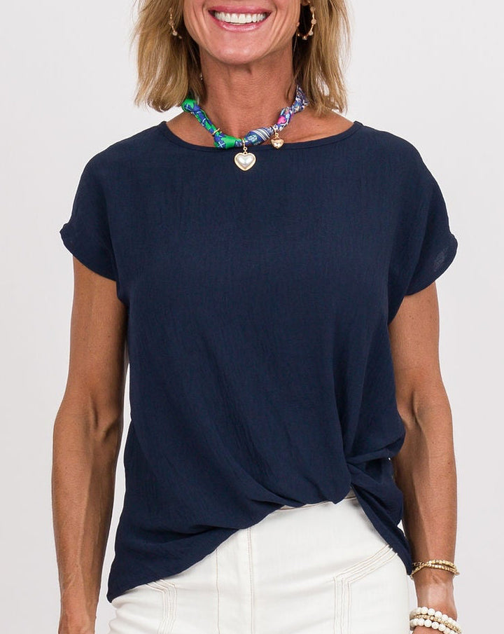Knot Your Basic Navy Top