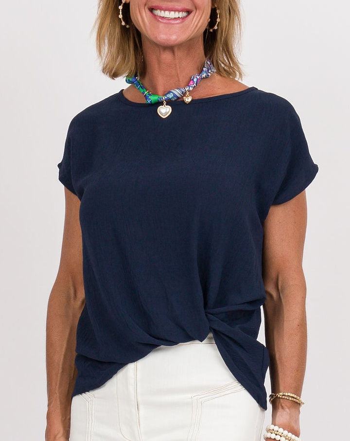 Knot Your Basic Navy Top