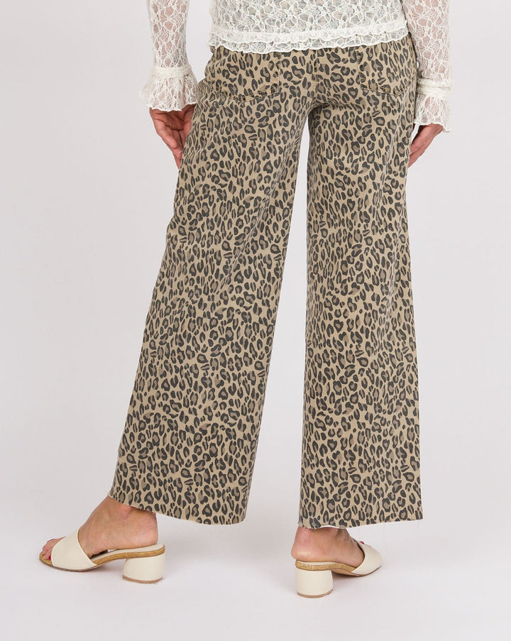 Wide Leg Animal Print - Camel