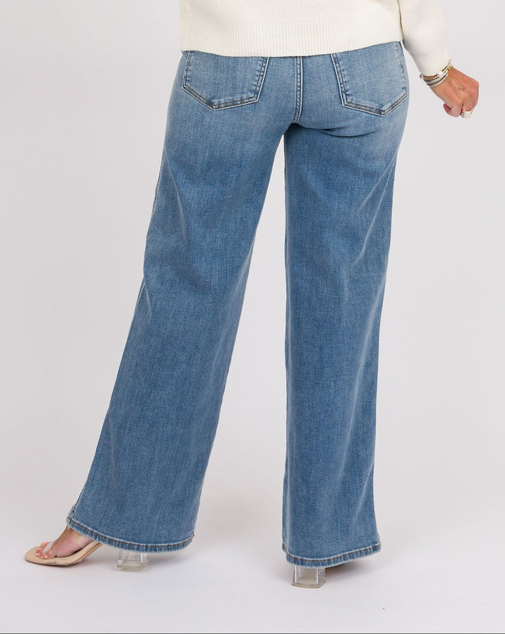 Judy Blue Angelina Straight Leg Jeans - Soft Indigo