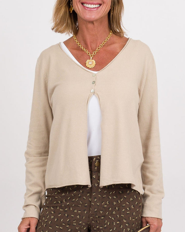 3 Button Cardigan - Oatmeal